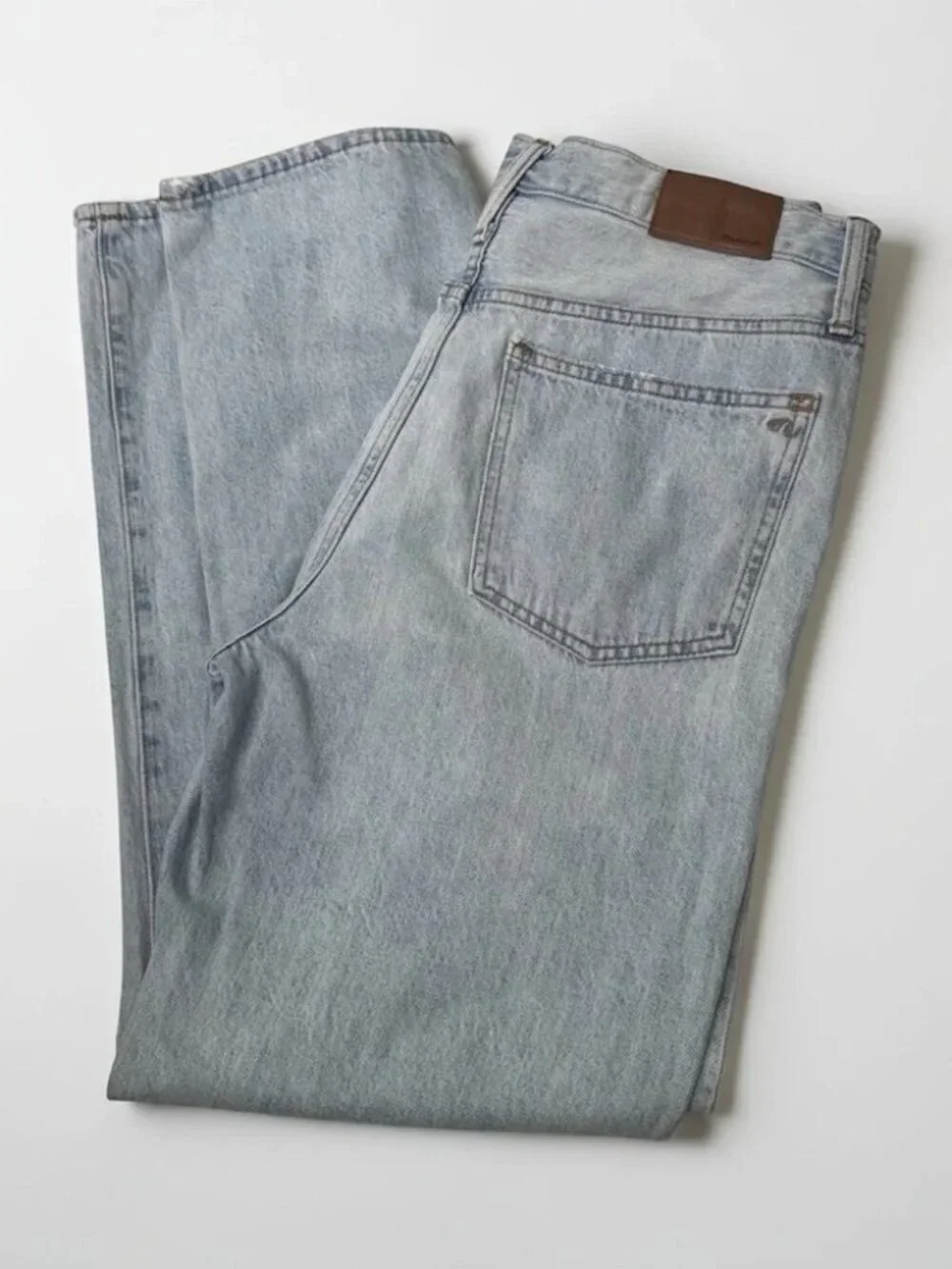 Madewell The Dadjean in light Blue Wash: Ripped Edition Sz 27 - Picture 3 of 10